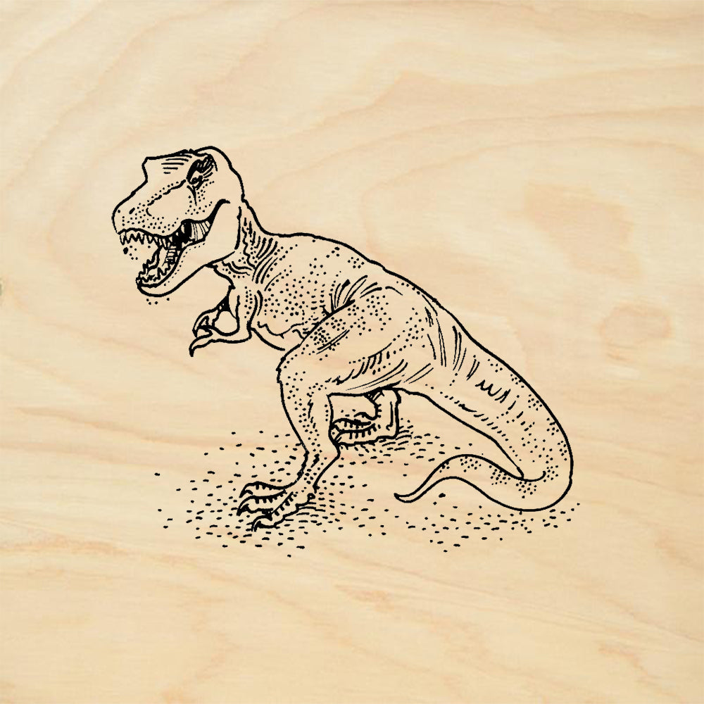 StampaFe Dinosaur Left Nature Rubber Art Stamp