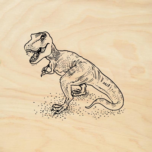 StampaFe Dinosaur Left Nature Rubber Art Stamp