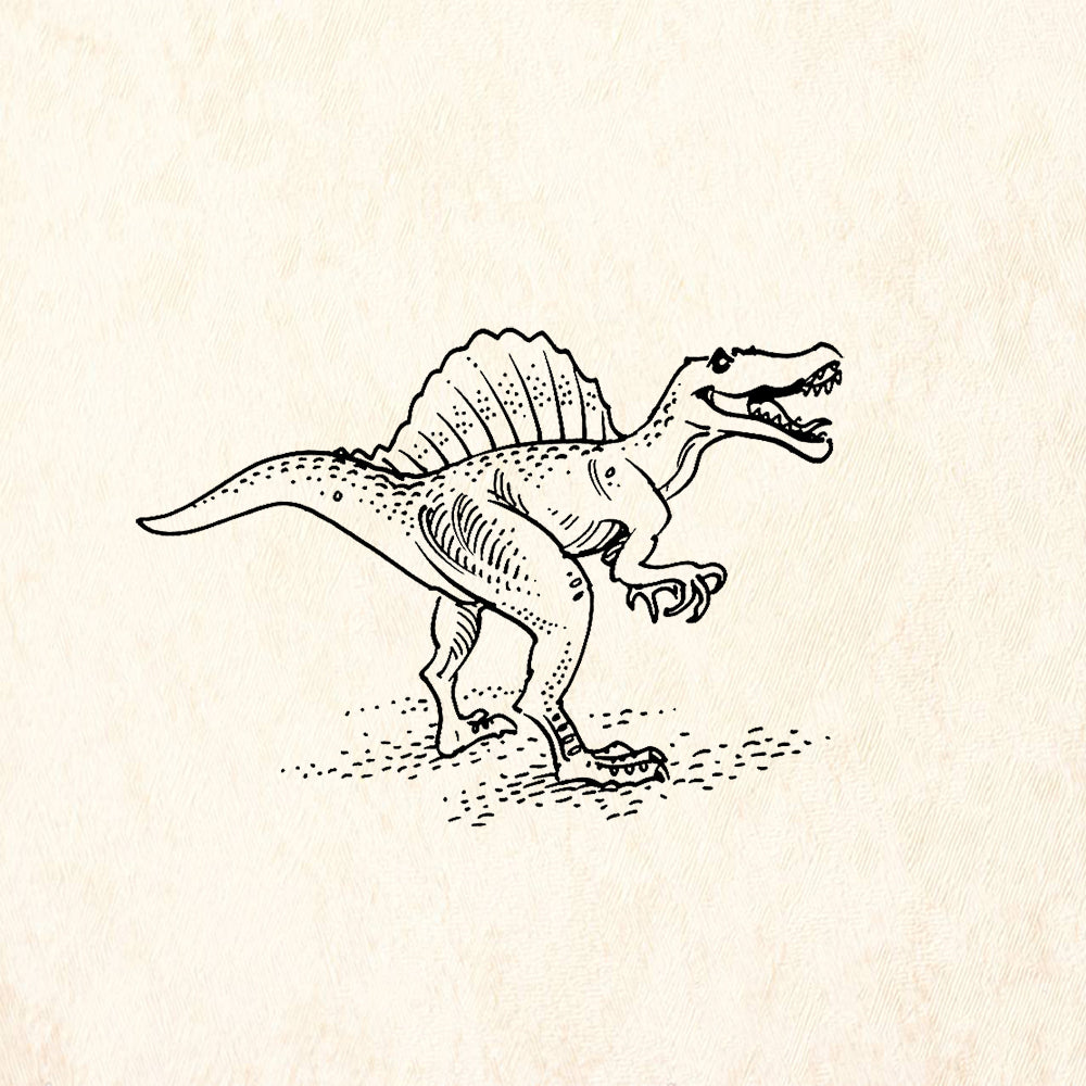 StampaFe Dinosaur Right Nature Rubber Art Stamp