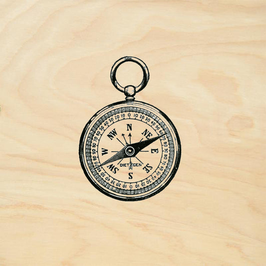 StampaFe Compass Travel Rubber Art Stamp