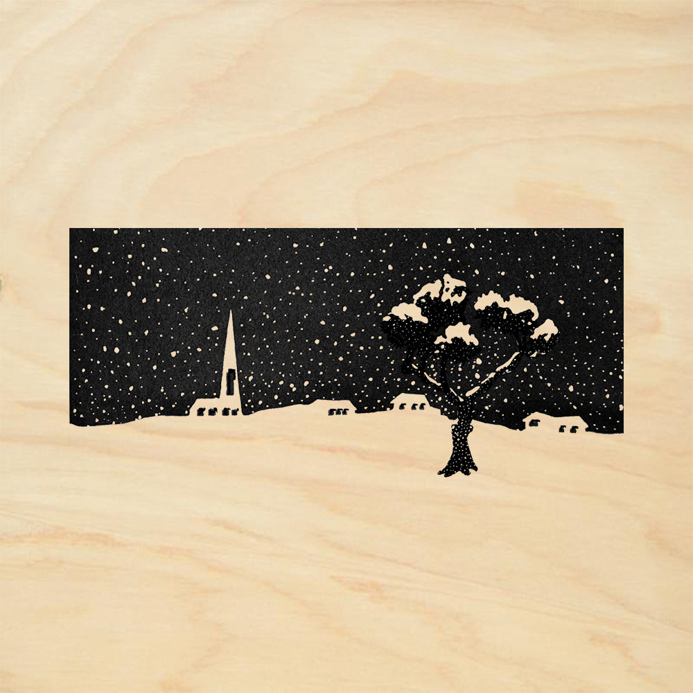 StampaFe Winter Scene Christmas Rubber Art Stamp