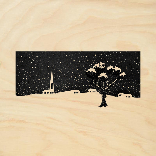 StampaFe Winter Scene Christmas Rubber Art Stamp