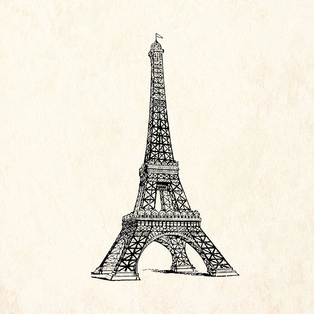 StampaFe Eiffel Tower Travel Rubber Art Stamp