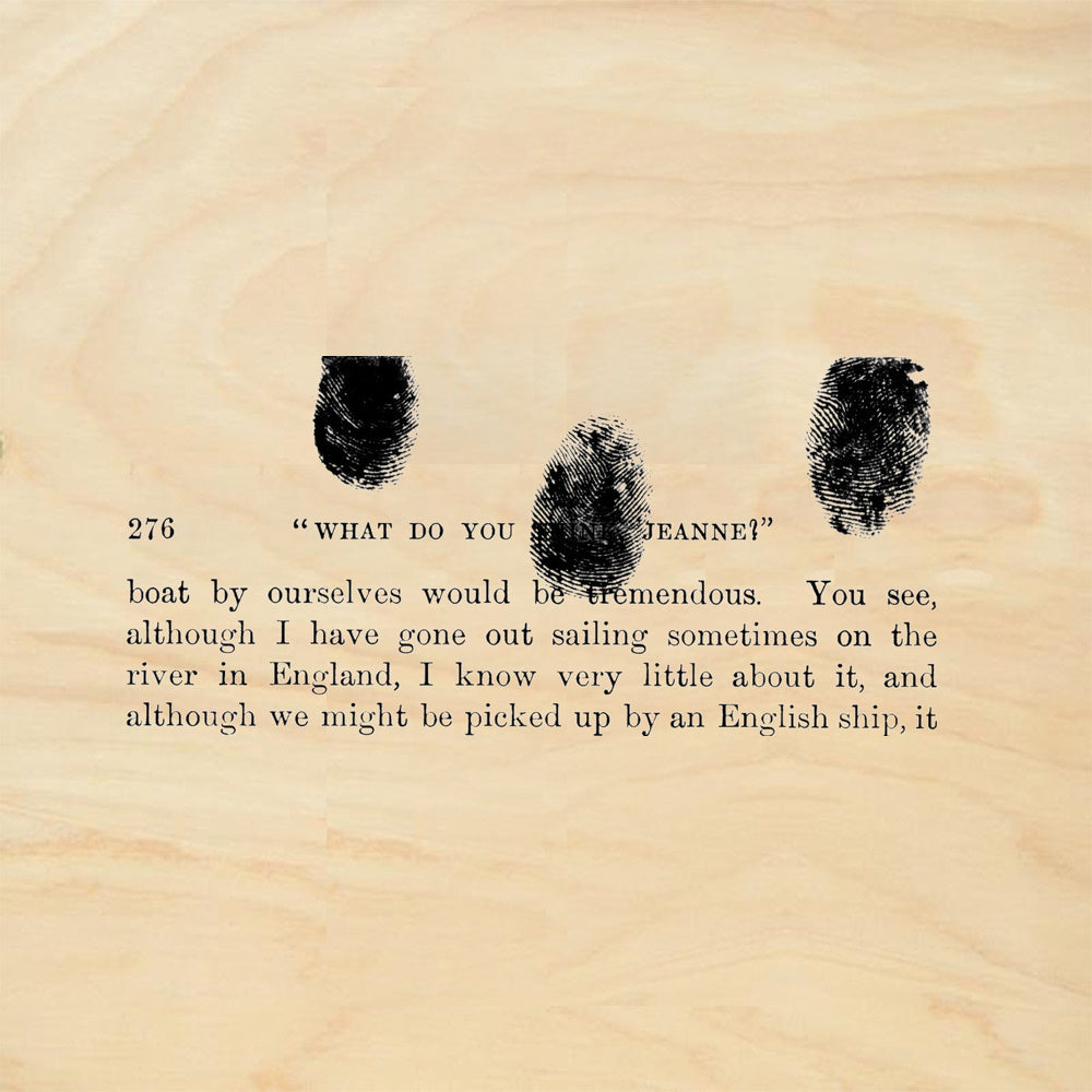 StampaFe Finger Prints Printed Text Mixed Media Rubber Art Stamp