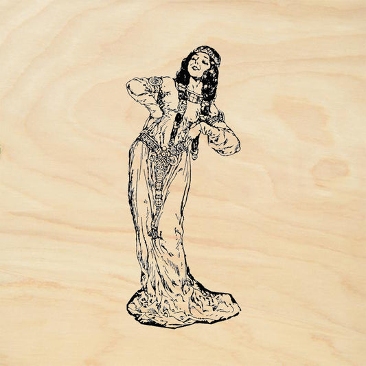 StampaFe Caitlin Before Vintage Rubber Art Stamp