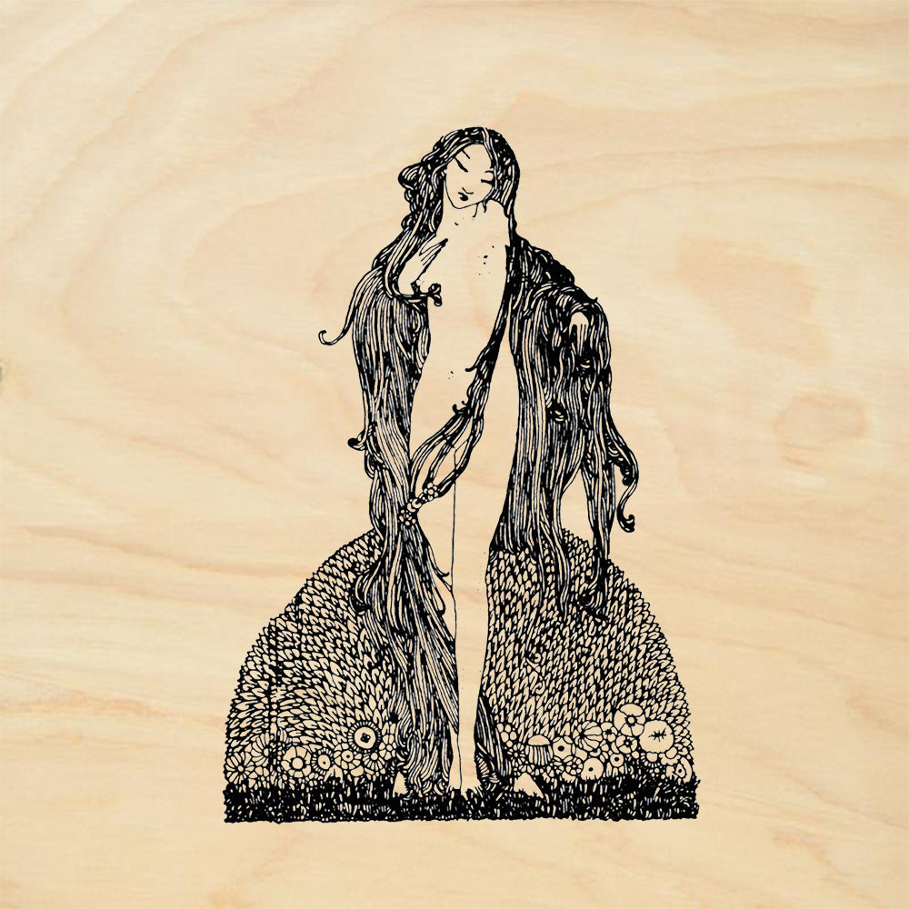 StampaFe Rapunzel small Whimsical Rubber Art Stamp