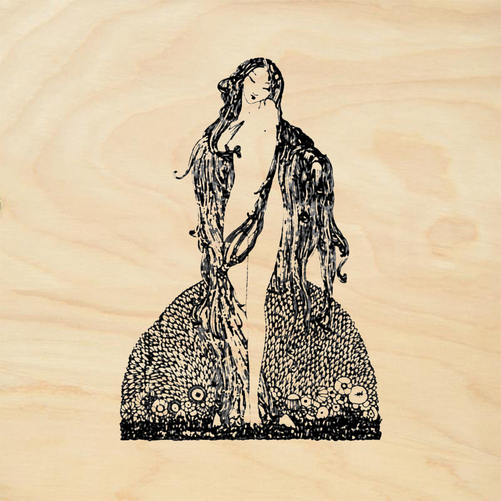StampaFe Rapunzel large Whimsical Rubber Art Stamp