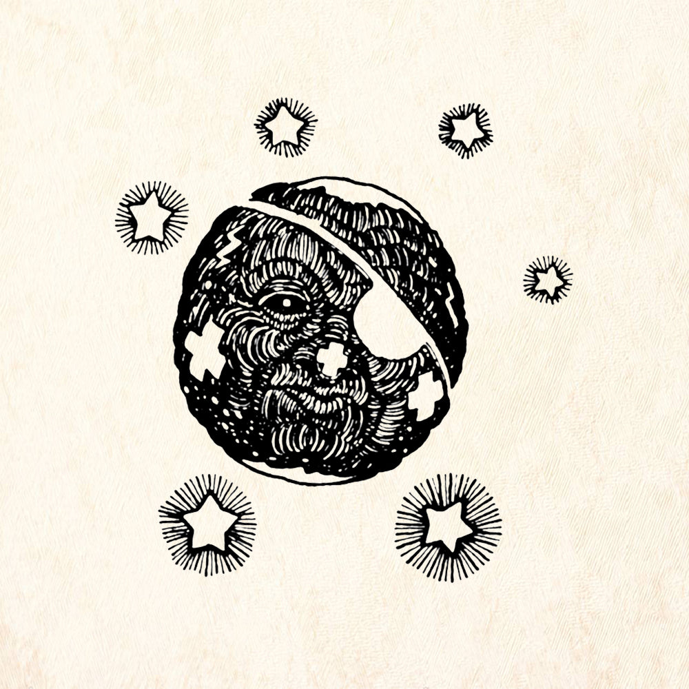 StampaFe Pirate Moon Rubber Art Stamp
