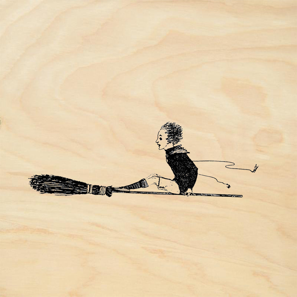 StampaFe Broom Boy Halloween Rubber Art Stamp
