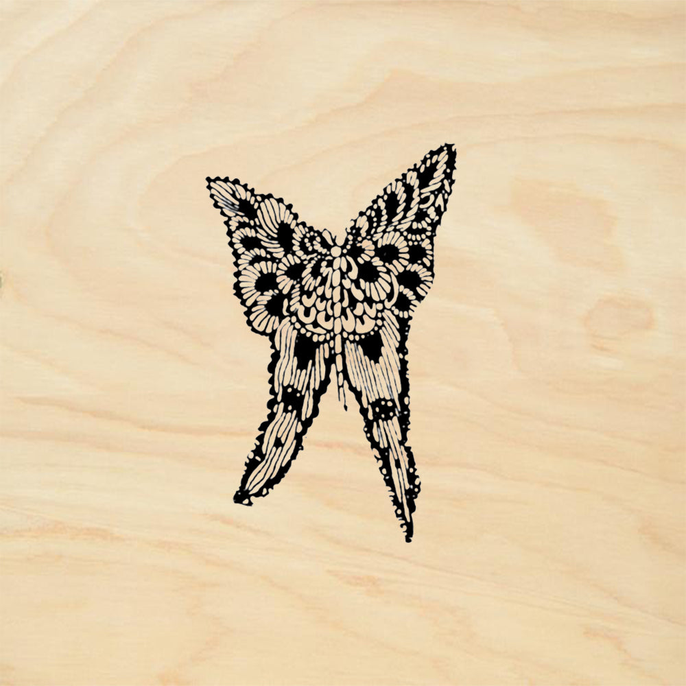 StampaFe Butterfly Flower Nature Rubber Art Stamp
