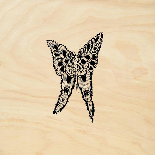 StampaFe Butterfly Flower Nature Rubber Art Stamp