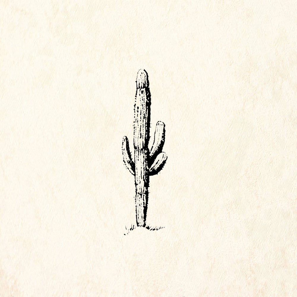StampaFe Saguaro Southwest Rubber Art Stamp