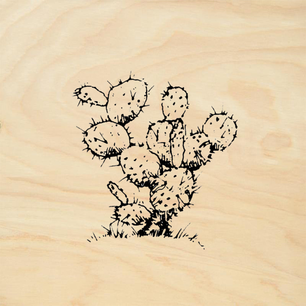 StampaFe Opuntia Cactus Southwest Rubber Art Stamp