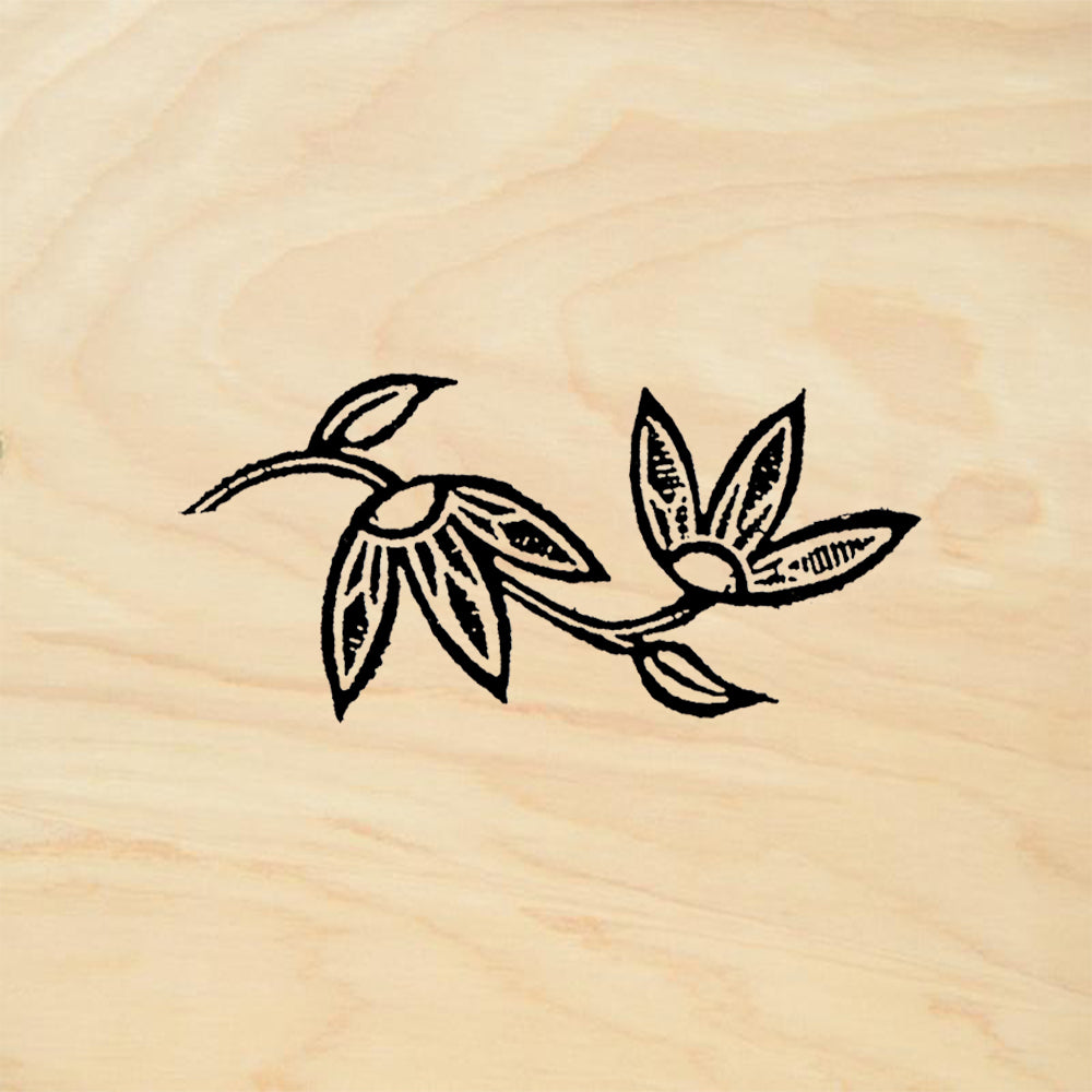 StampaFe Flower Border Botanical Rubber Art Stamp