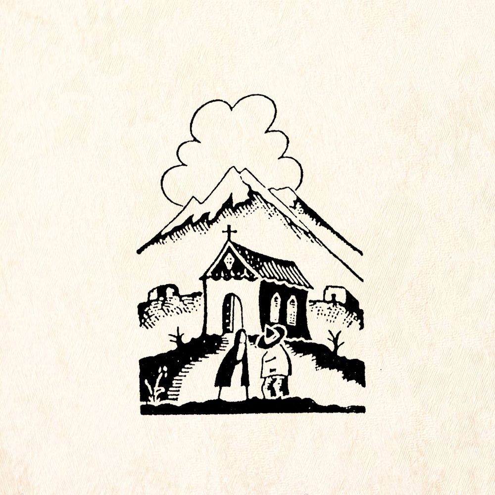 StampaFe Chapel 1 with Couple Southwest Rubber Art Stamp
