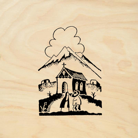StampaFe Chapel 1 with Couple Southwest Rubber Art Stamp