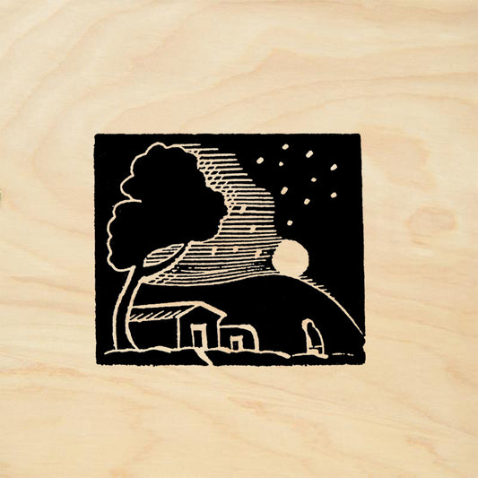 StampaFe Moon rise Southwest Celestial Rubber Art Stamp