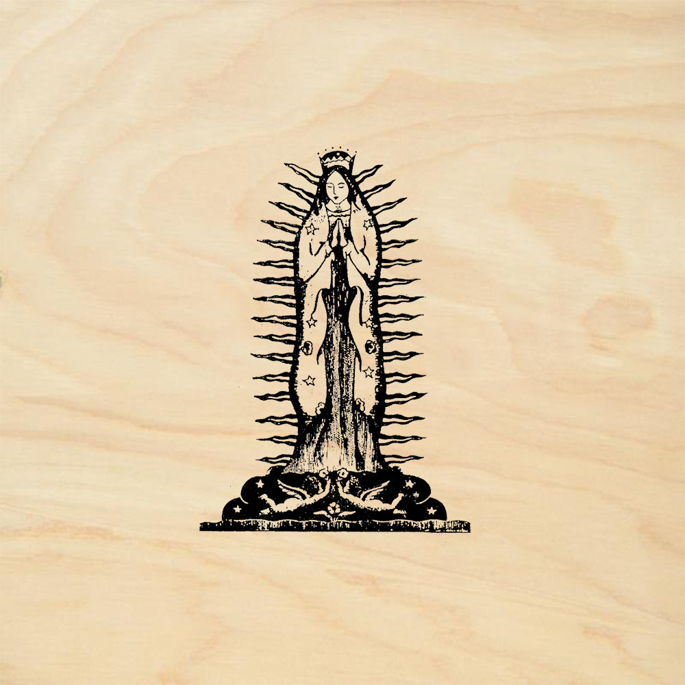 StampaFe Guadalupe large Folk Art Rubber Art Stamp