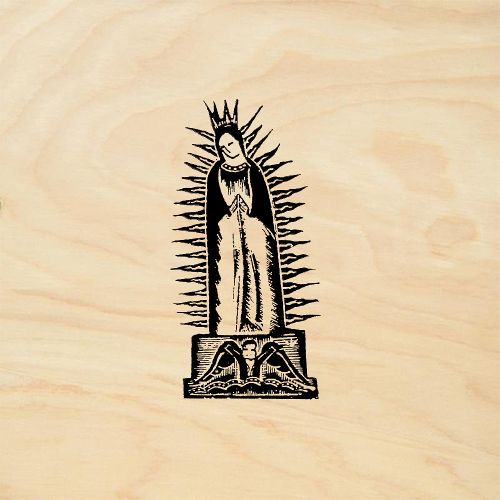 StampaFe Guadalupe small Folk Art Rubber Art Stamp