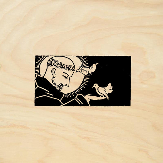 StampaFe Saint Francis Folk Art Rubber Art Stamp
