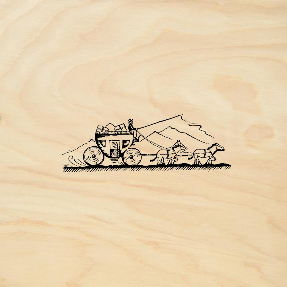 StampaFe Stage Coach Vintage Rubber Art Stamp