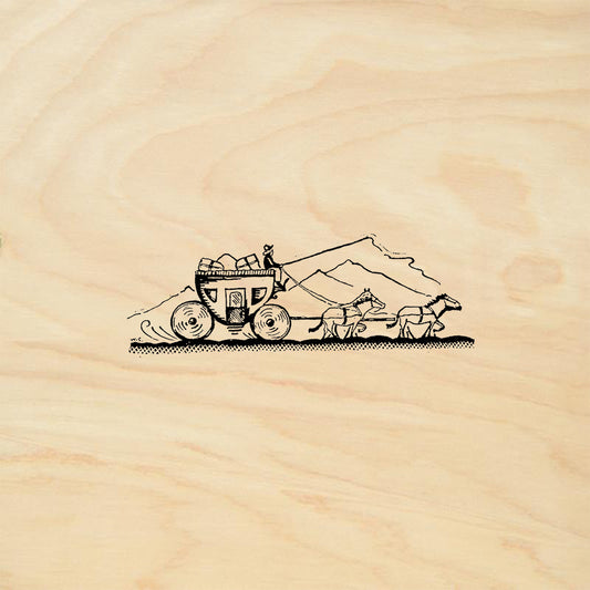 StampaFe Stage Coach Vintage Rubber Art Stamp
