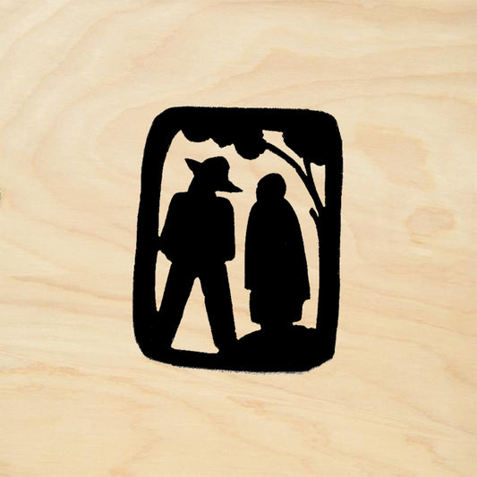 StampaFe Couple Woodcut Folk Art Rubber Art Stamp