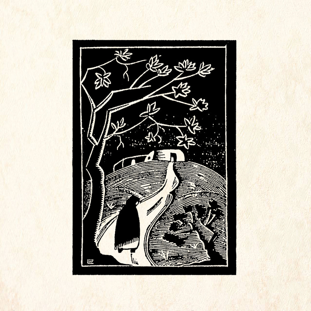 StampaFe Woman on Path Southwest Rubber Art Stamp
