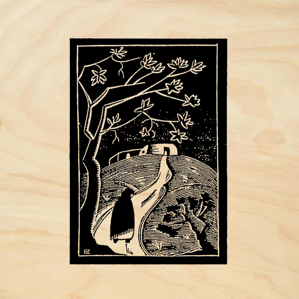 StampaFe Woman on Path Southwest Rubber Art Stamp