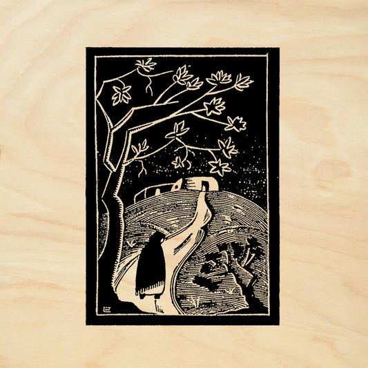 StampaFe Woman on Path Southwest Rubber Art Stamp