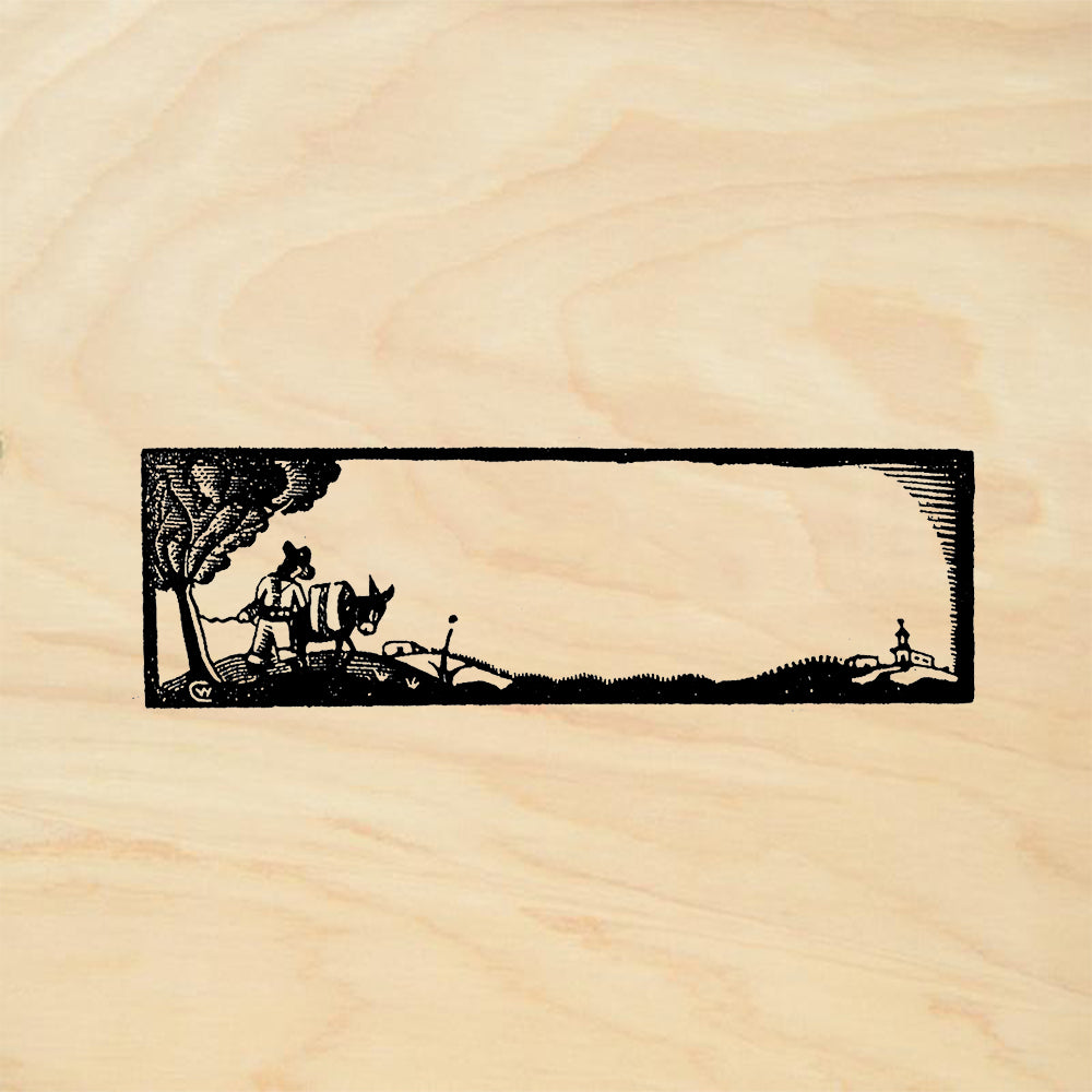 StampaFe Burro Plate Southwest Rubber Art Stamp