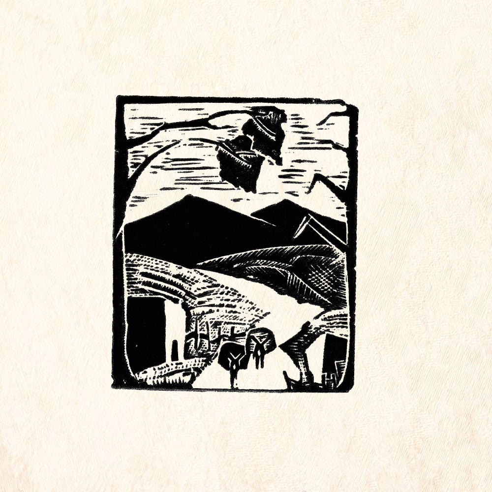 StampaFe Burro Village Southwest Rubber Art Stamp