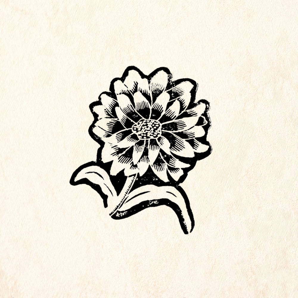 StampaFe Flower Botanical Floral Rubber Art Stamp