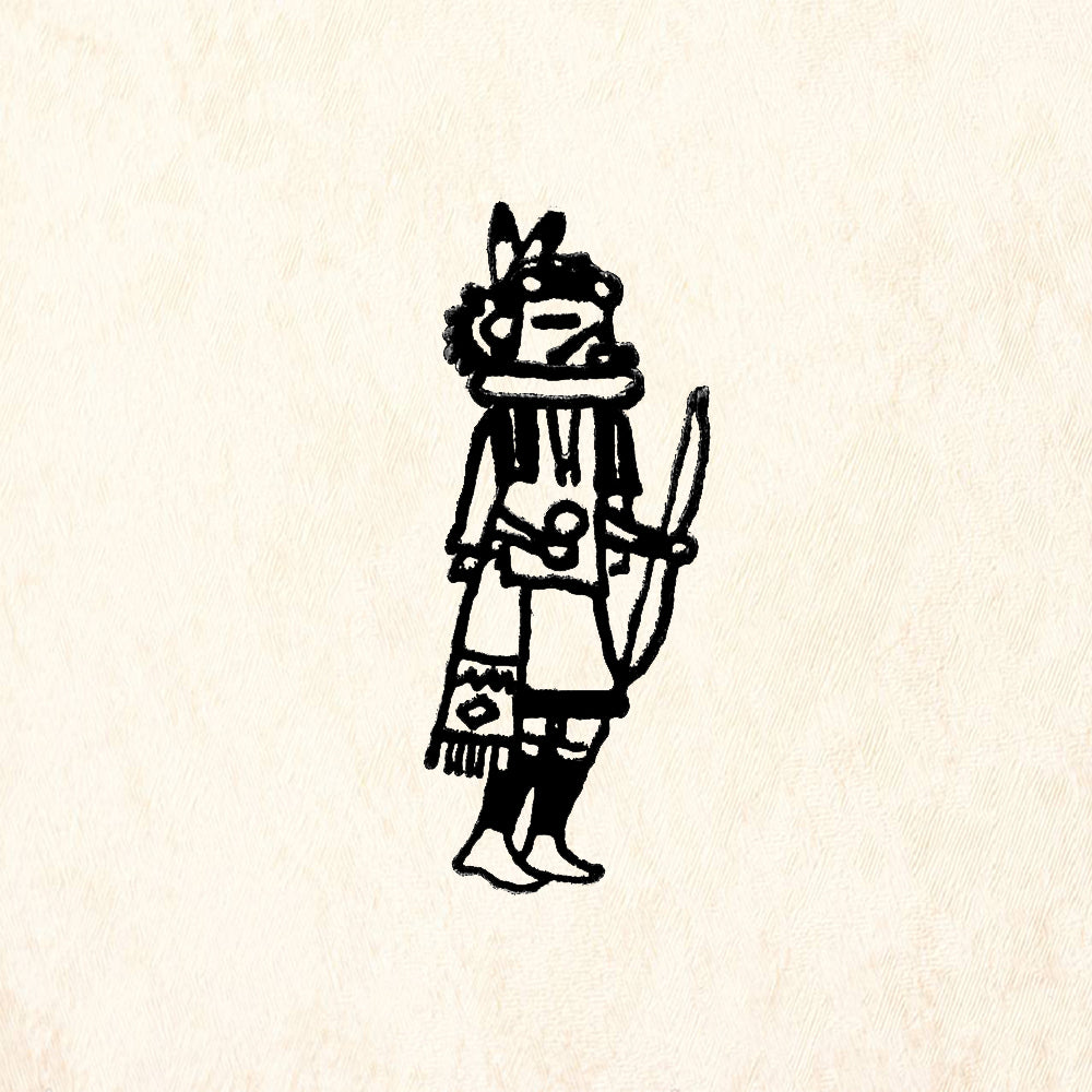StampaFe Kachina Doll One Southwest Tribal Rubber Art Stamp