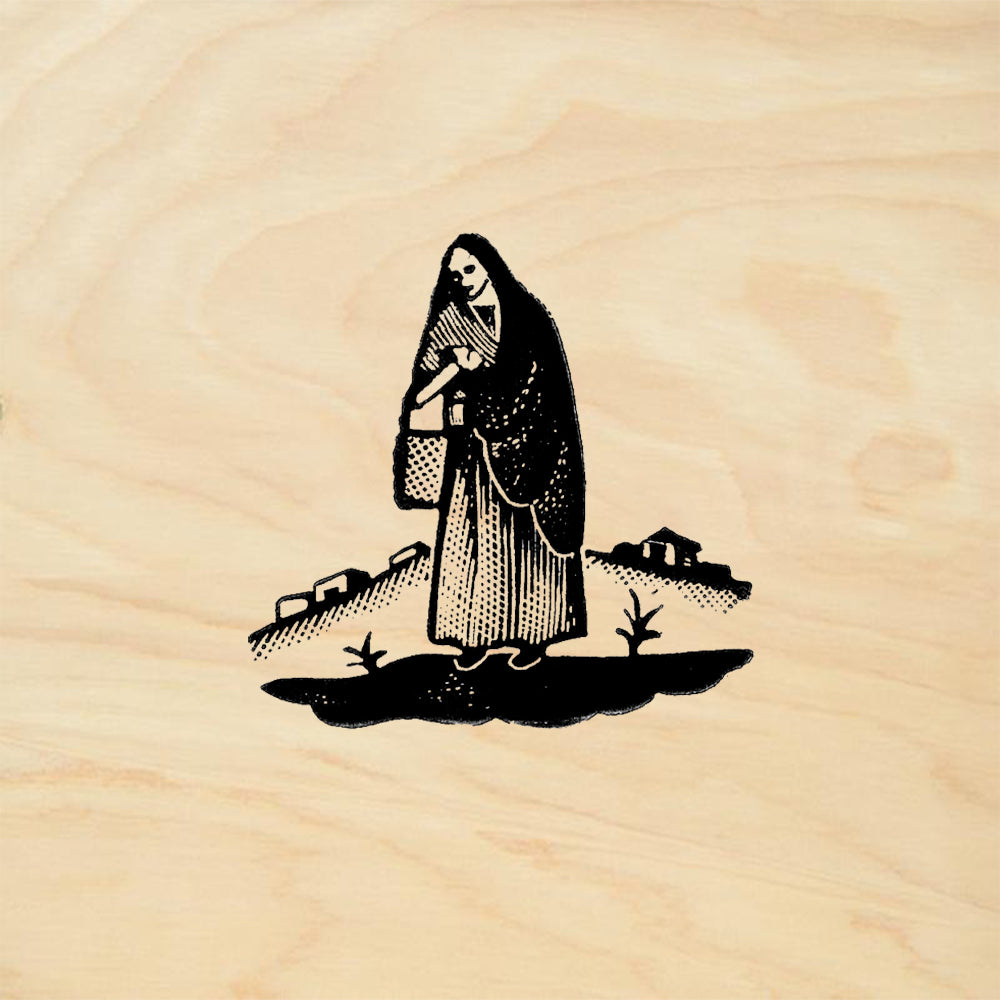 StampaFe Woman Folk Art Rubber Art Stamp