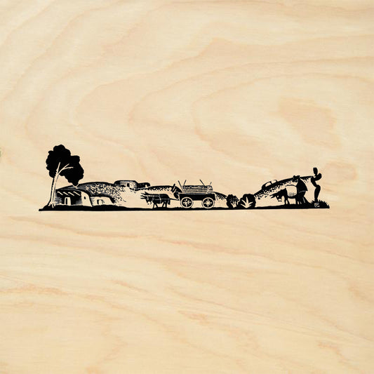 StampaFe Going to town Southwest Folk Art Rubber Art Stamp