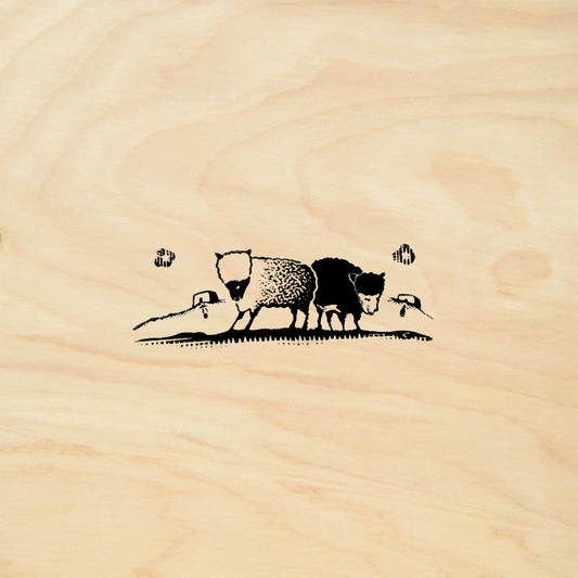 StampaFe Two Sheep Folk Art Animal Rubber Art Stamp