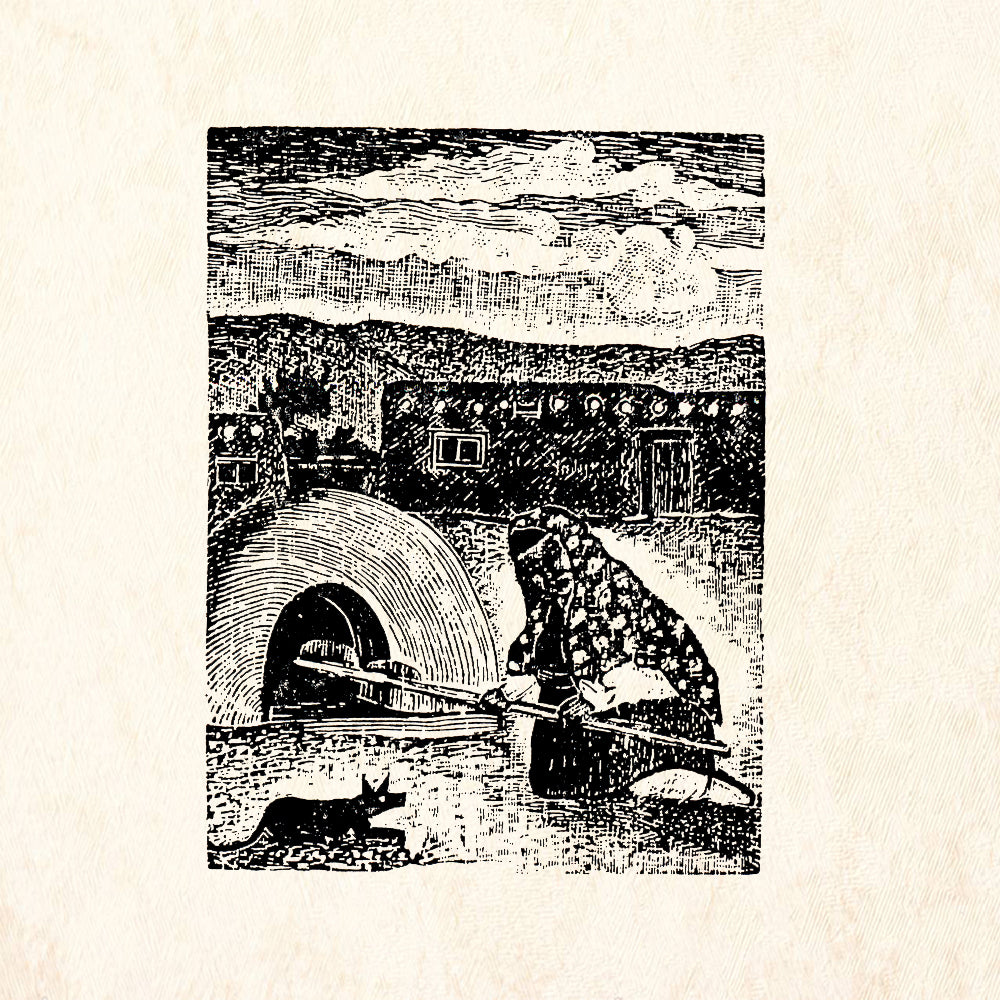 StampaFe Baking Bread Southwest Folk Art Rubber Art Stamp