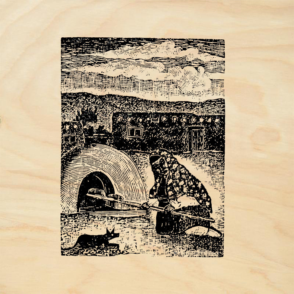 StampaFe Baking Bread Southwest Folk Art Rubber Art Stamp