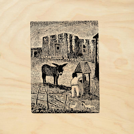 StampaFe Drying Chiles Southwest Folk Art Rubber Art Stamp