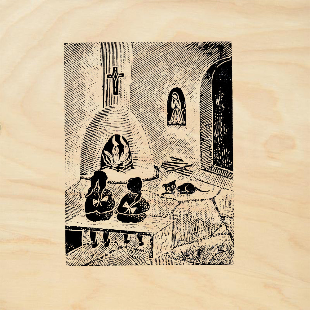 StampaFe Kiva Fireplace Southwest Rubber Art Stamp