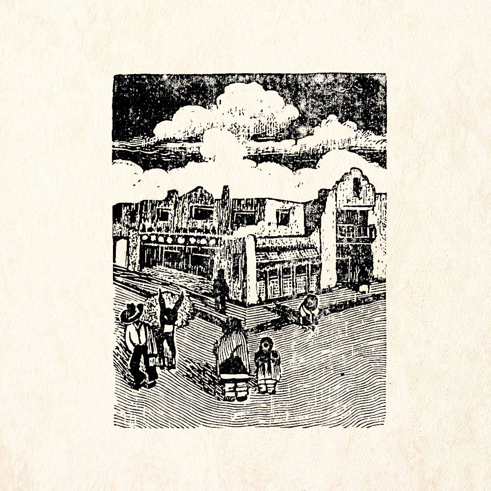 StampaFe La Fonda Hotel Southwest Vintage Rubber Art Stamp