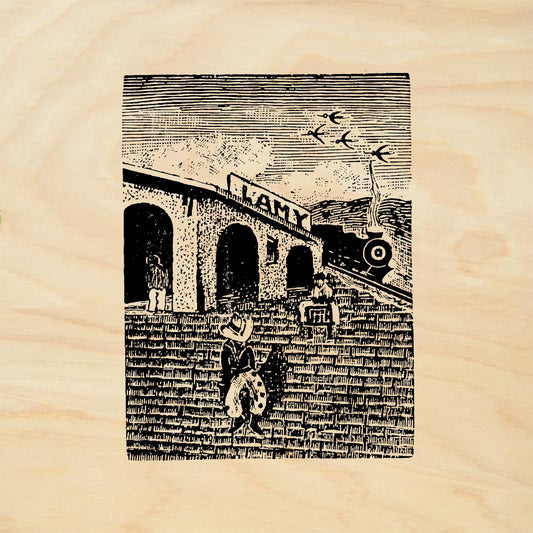 StampaFe Lamy Train Station Southwest Travel Rubber Art Stamp