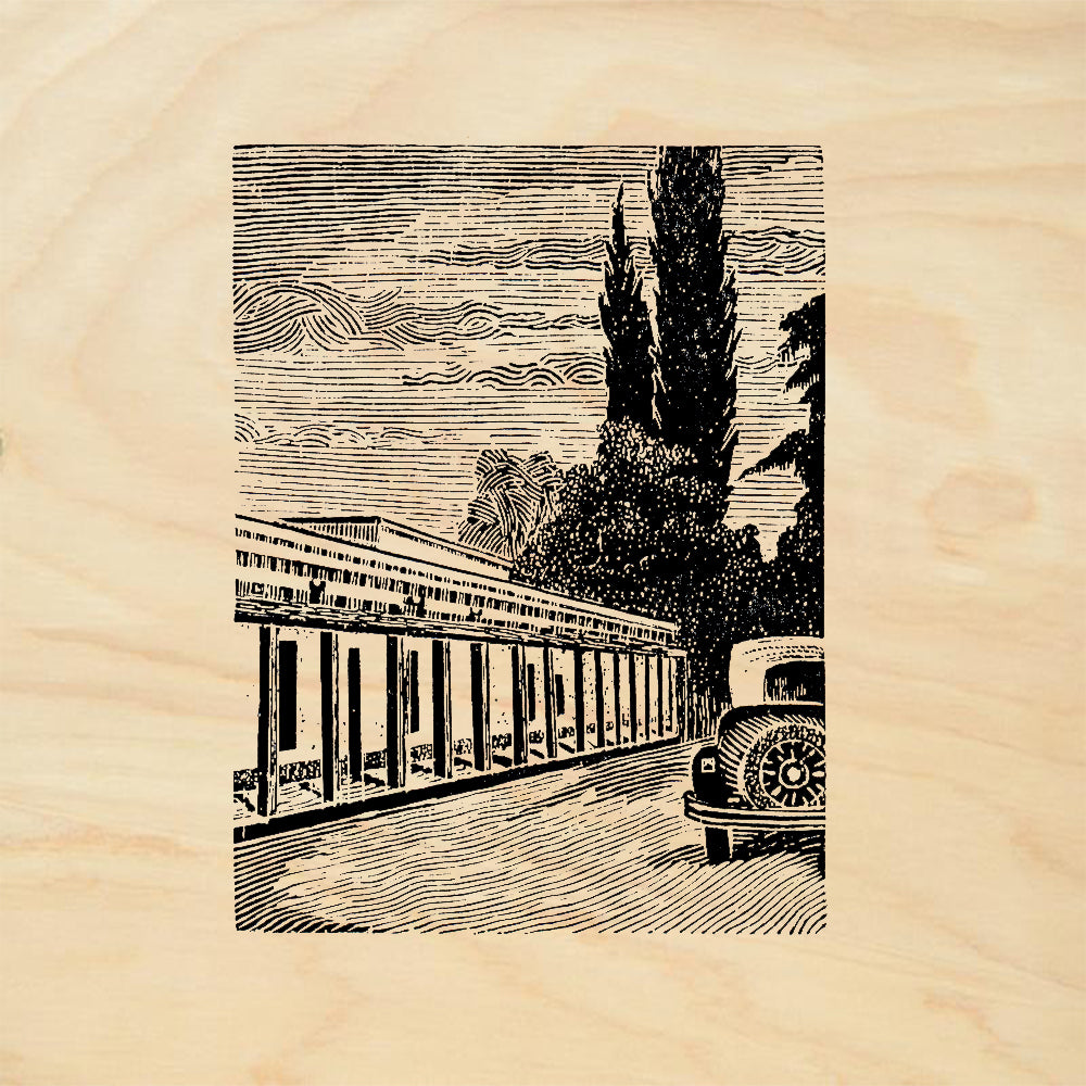 StampaFe Plaza Sena Vintage Travel Rubber Art Stamp