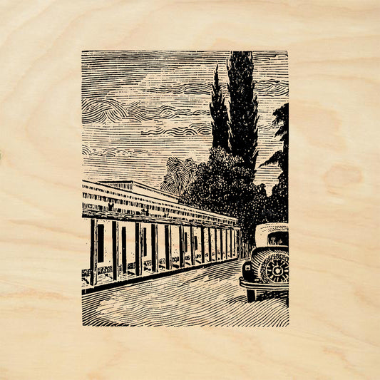 StampaFe Plaza Sena Vintage Travel Rubber Art Stamp