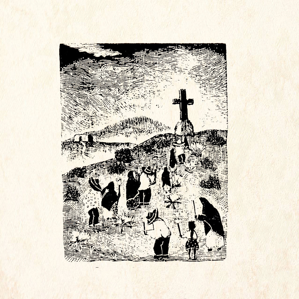 StampaFe Cross of Martyrs Southwest Rubber Art Stamp