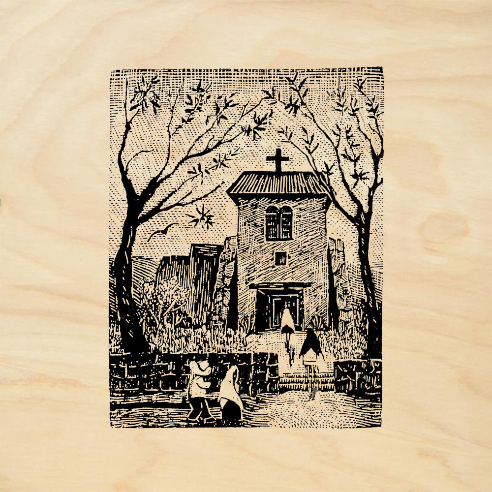 StampaFe Oldest Chruch in Santa Fe Southwest Rubber Art Stamp