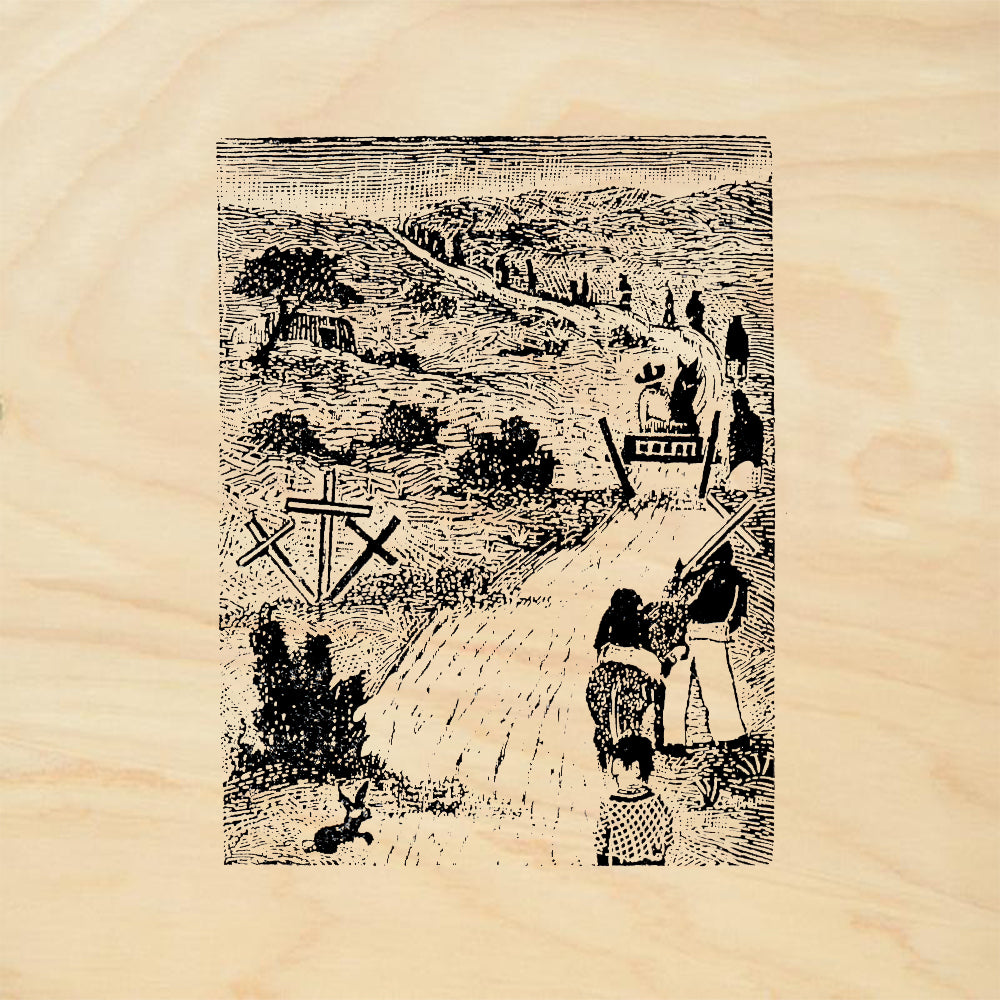 StampaFe Road to Chimayo Southwest Travel Rubber Art Stamp