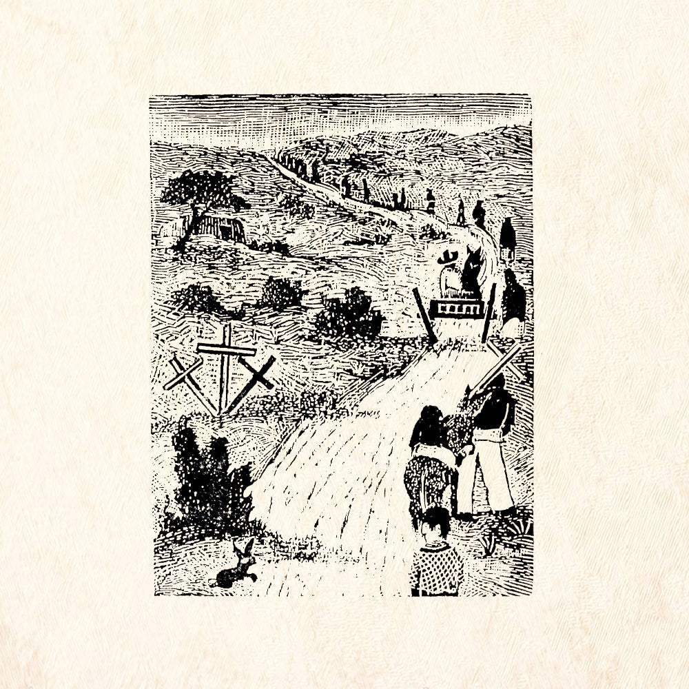 StampaFe Road to Chimayo Southwest Travel Rubber Art Stamp