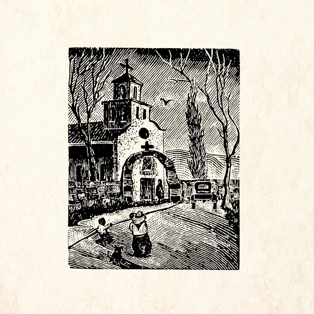 StampaFe Santuario de Guadalupe Southwest Rubber Art Stamp